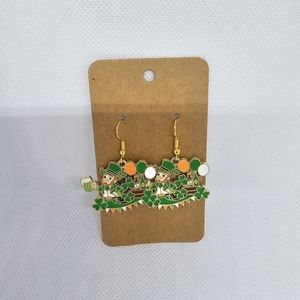 St Patrick's Day earrings